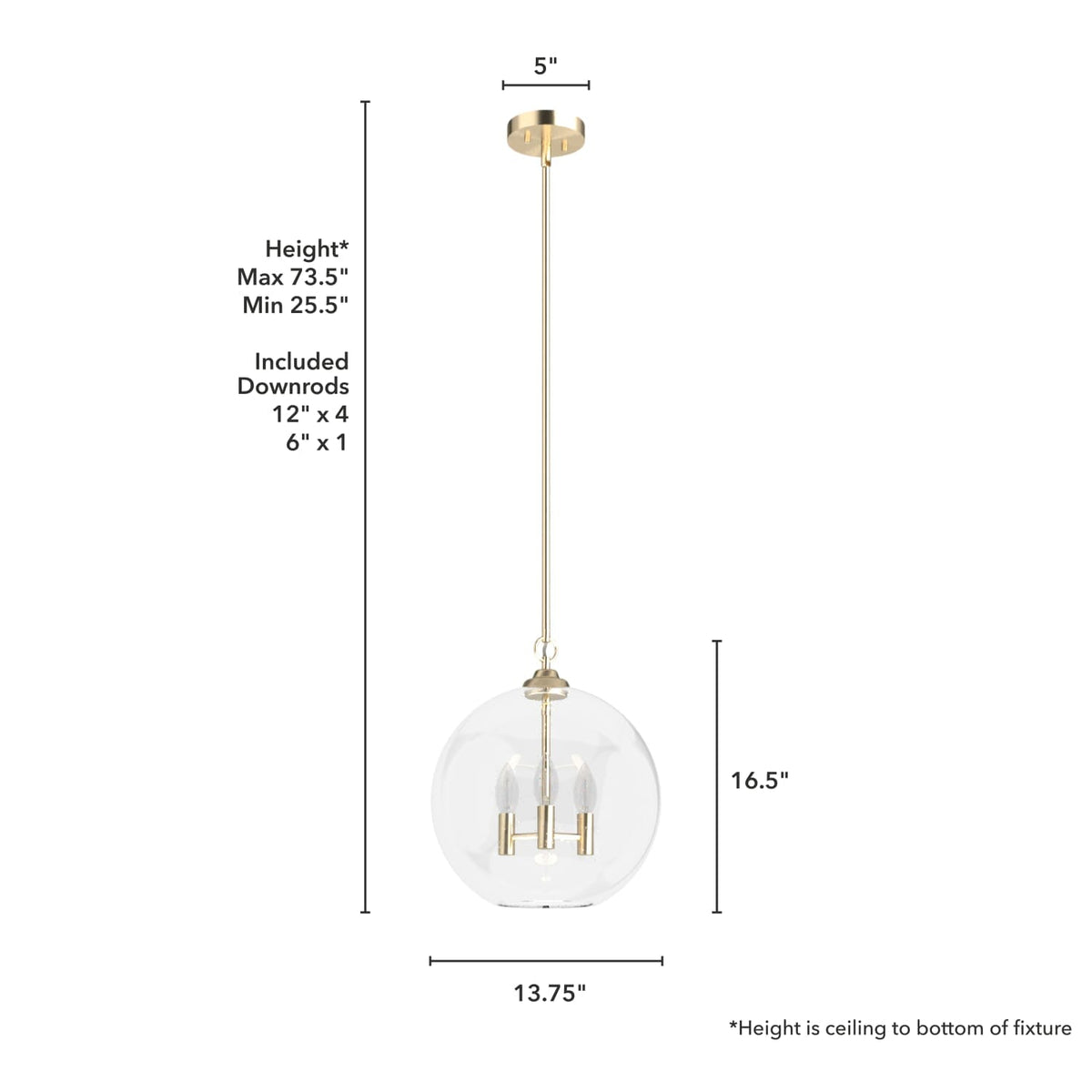 High Oaks 3 Light Pendant
