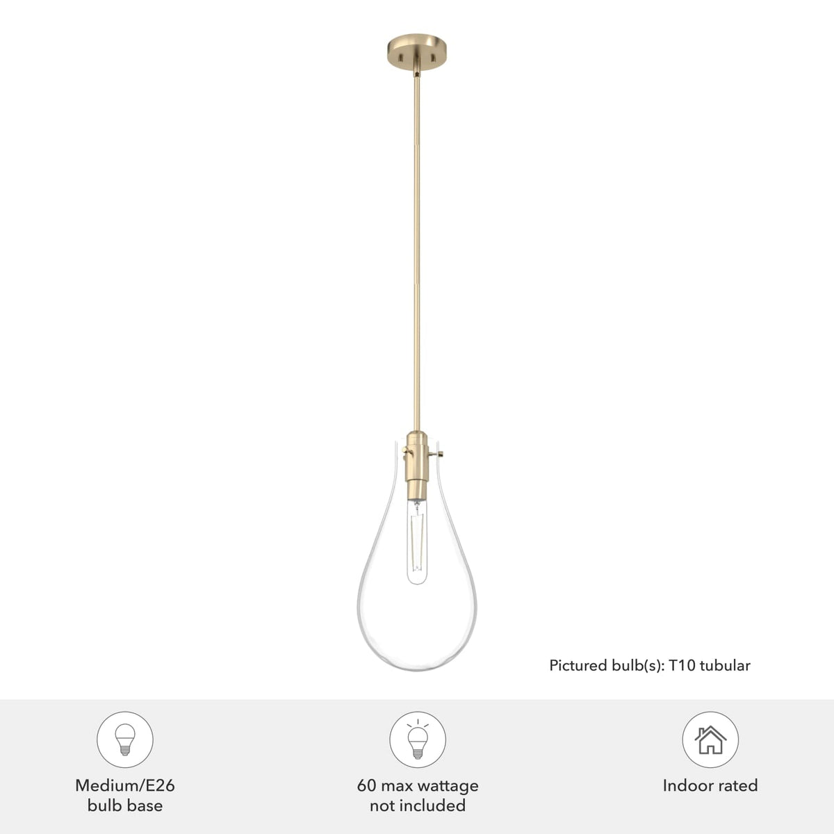 Lundin 1 Light Pendant 9 inch