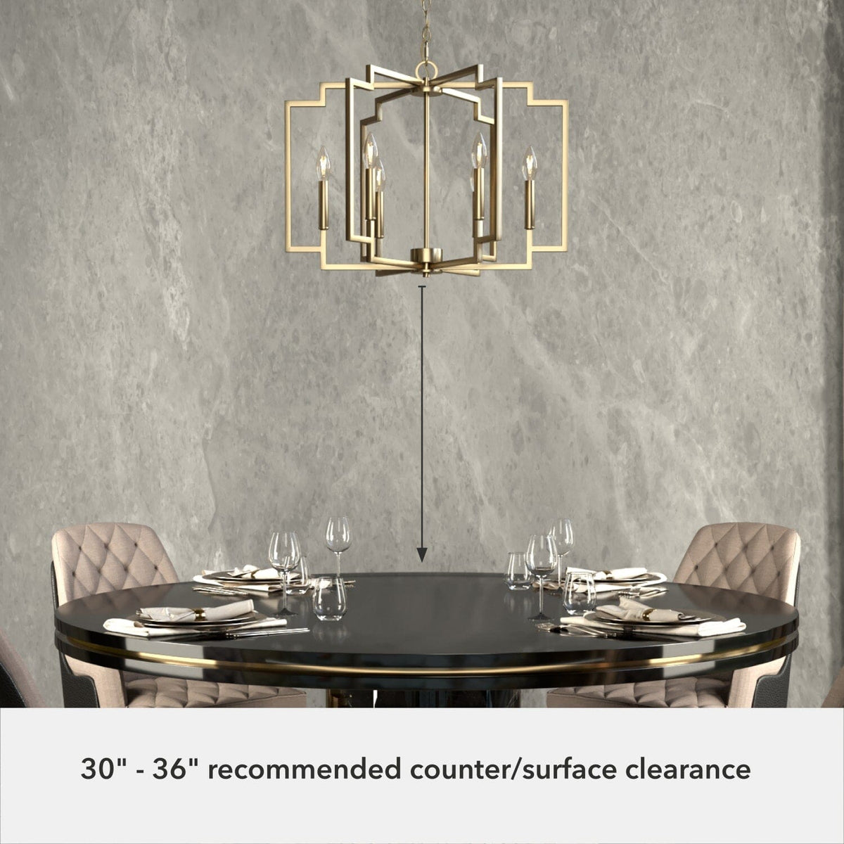 Zoanne 6 Light Chandelier 24 Inch