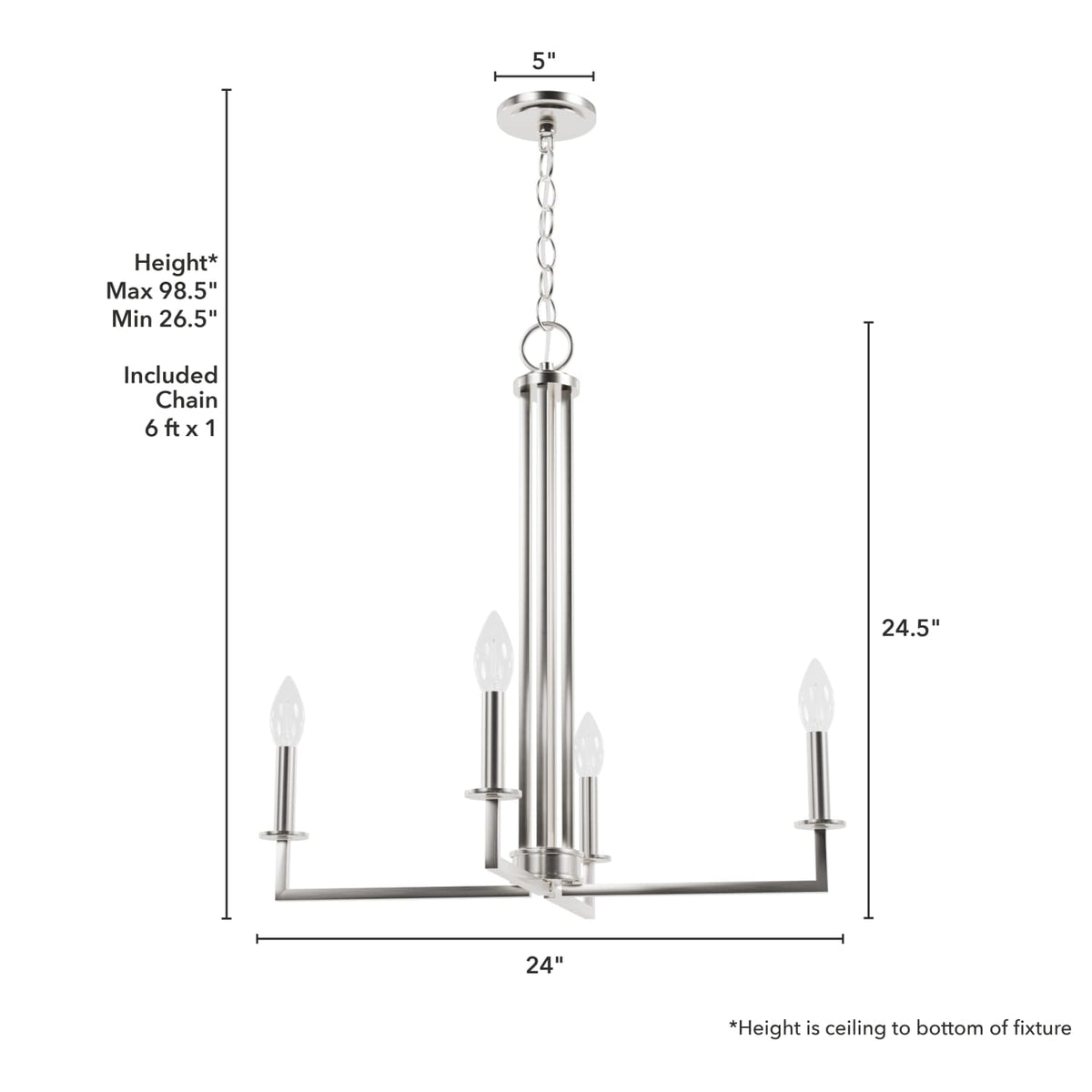 Bearden 4 Light Chandelier