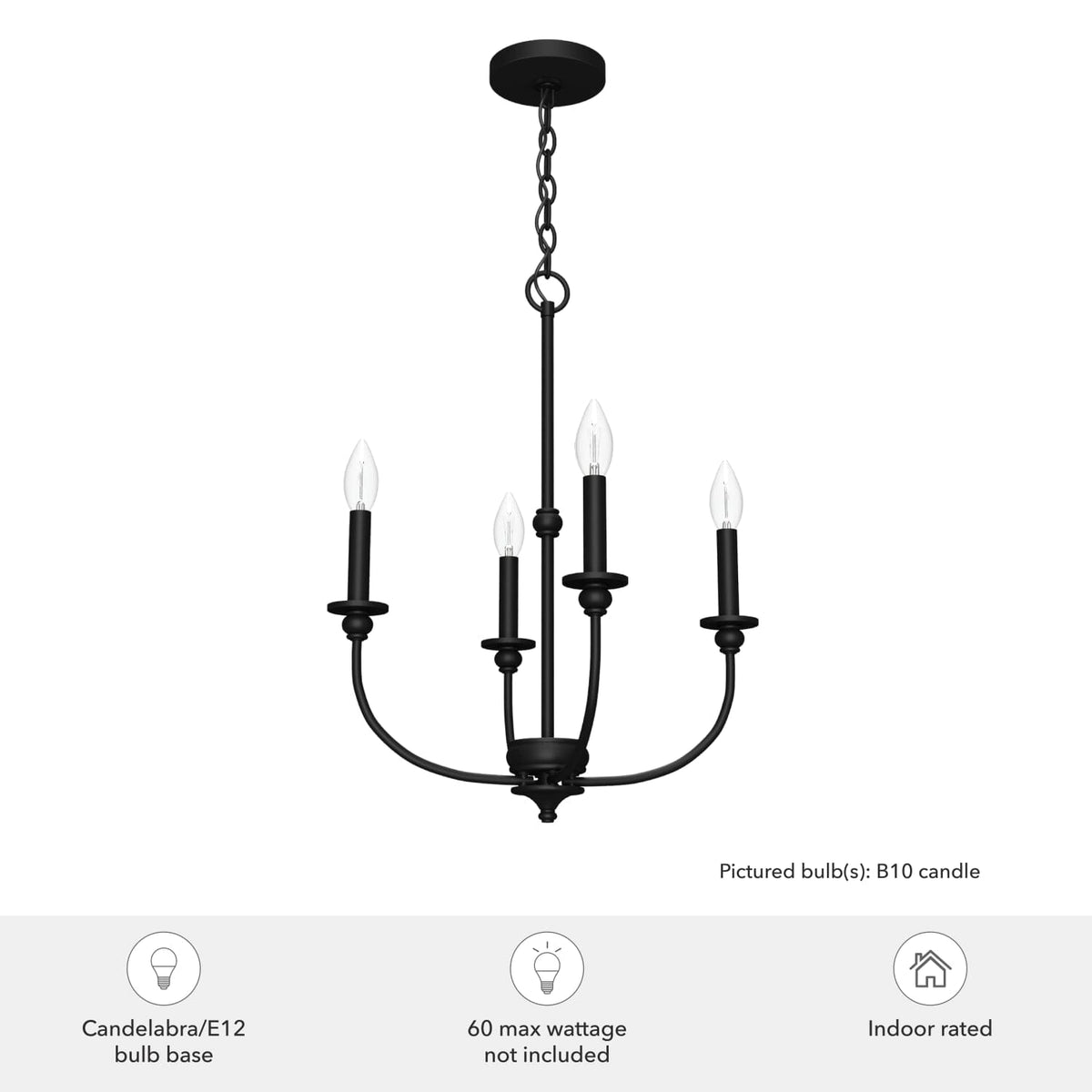 Southcrest 4 Light Chandelier 18 inch