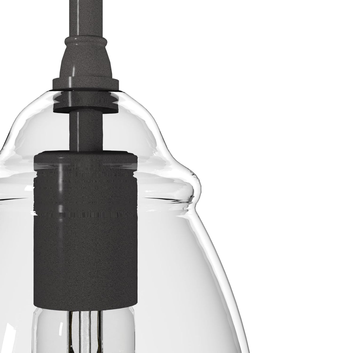 Dunshire Curved Vase Clear Glass 1 Light 5.25 Inch Mini Pendant