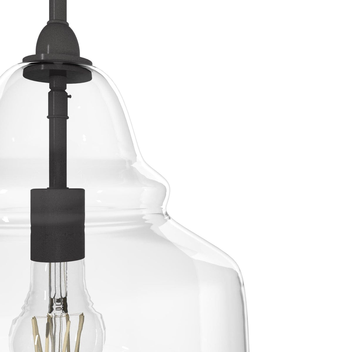 Dunshire Bell Clear Glass 1 Light 12 Inch Medium Pendant