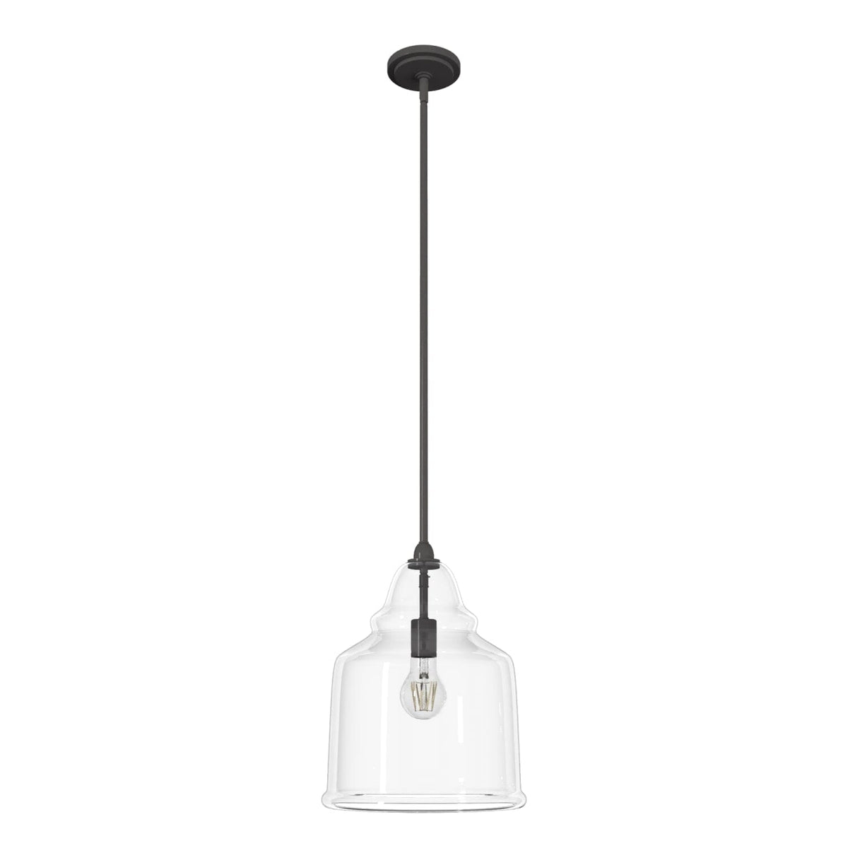 Dunshire Bell Clear Glass 1 Light 12 Inch Medium Pendant