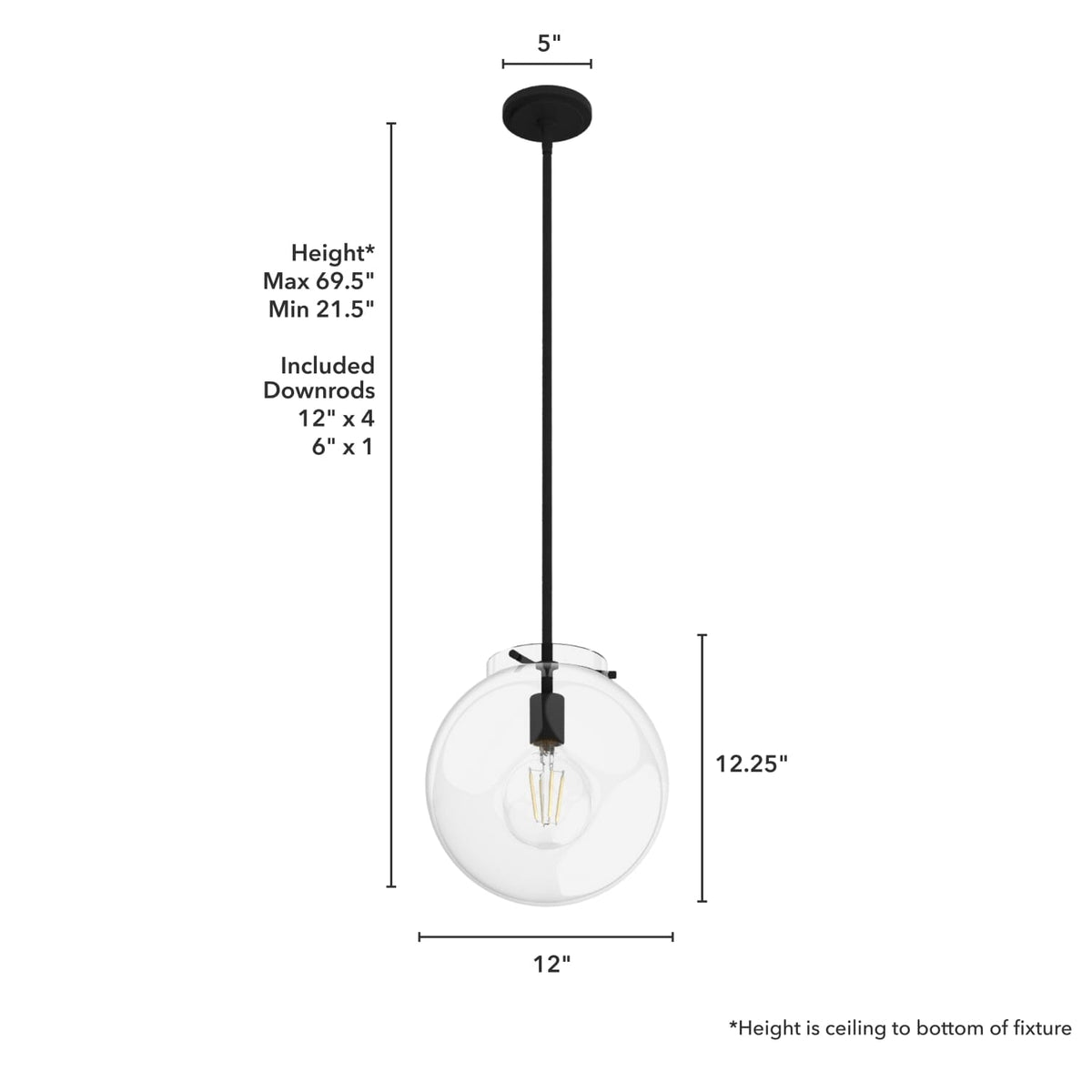 Sacha 1 Light Pendant
