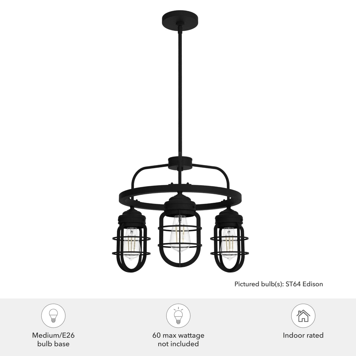 Starklake 3 Light Chandelier