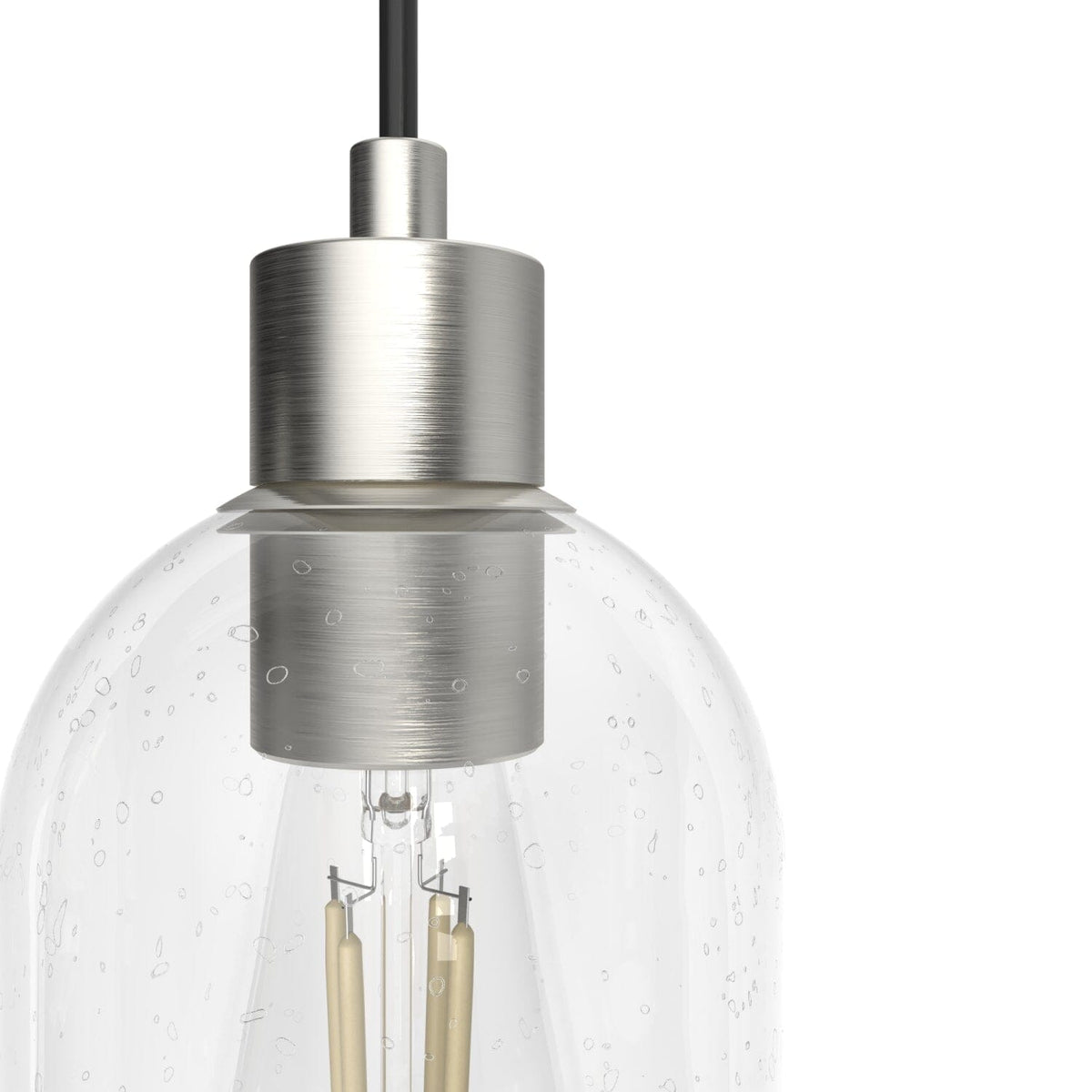 Lochemeade Clear Seeded Glass 3 Light Linear Pendant Cluster