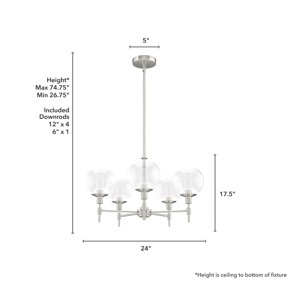 Xidane 5 Light Chandelier