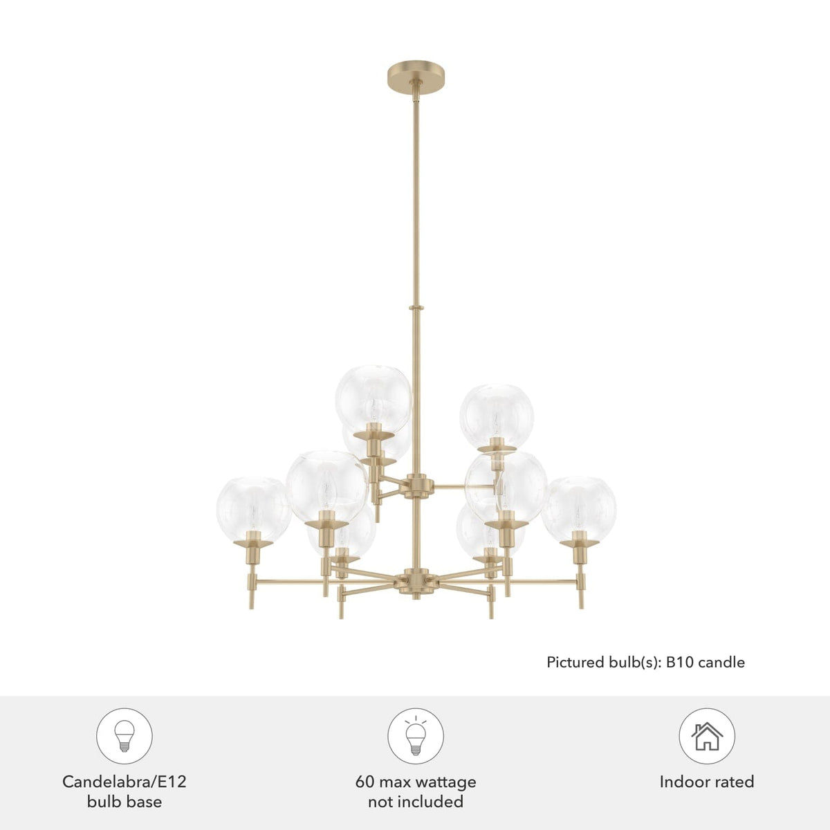 Xidane 9 Light 2 Tier Chandelier