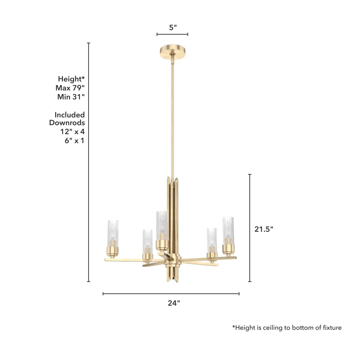 Gatz 5 Light Chandelier