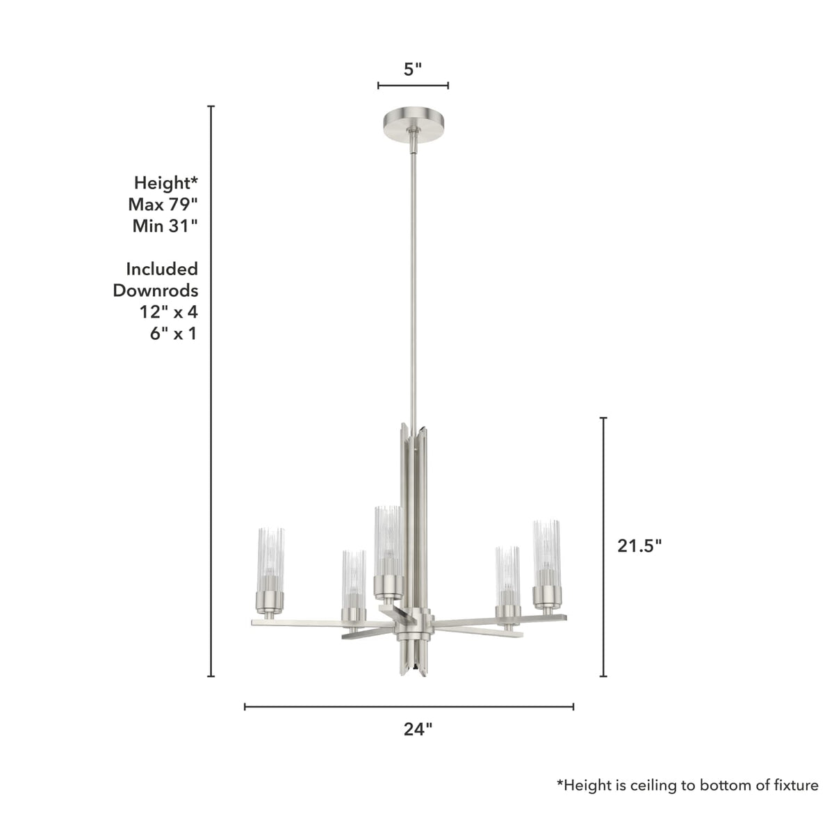 Gatz 5 Light Chandelier