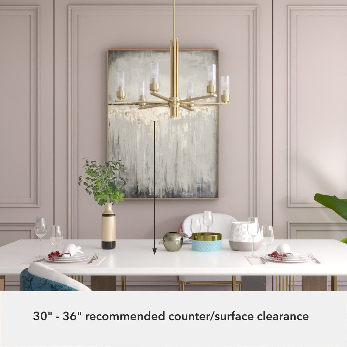 Gatz 6 Light Chandelier Alturas Gold
