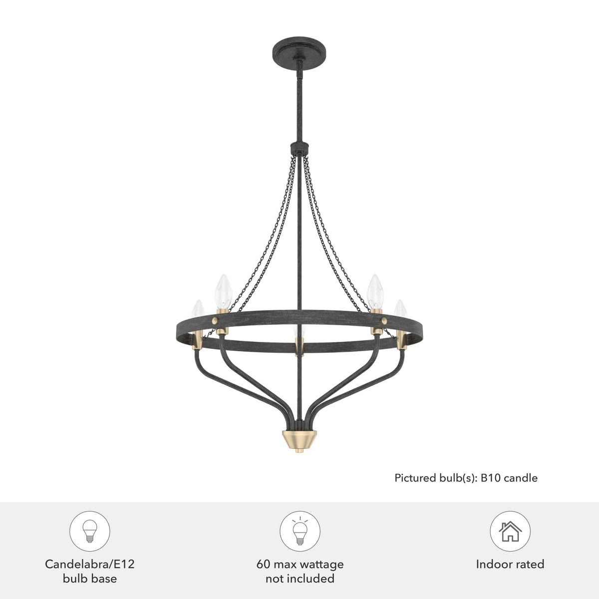 Merlin 5 Light Chandelier