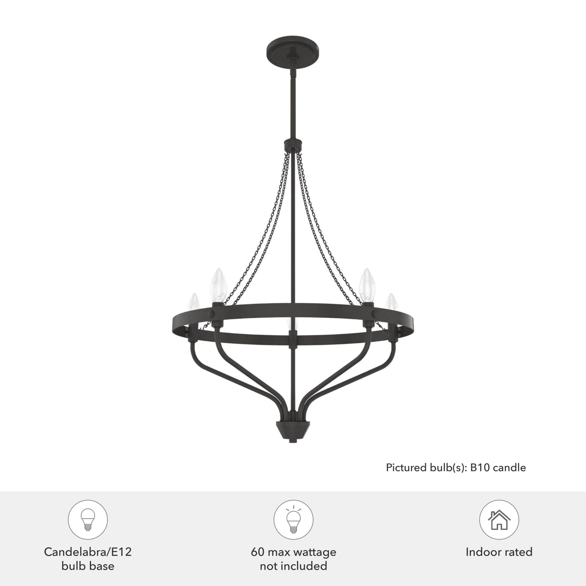 Merlin 5 Light Chandelier