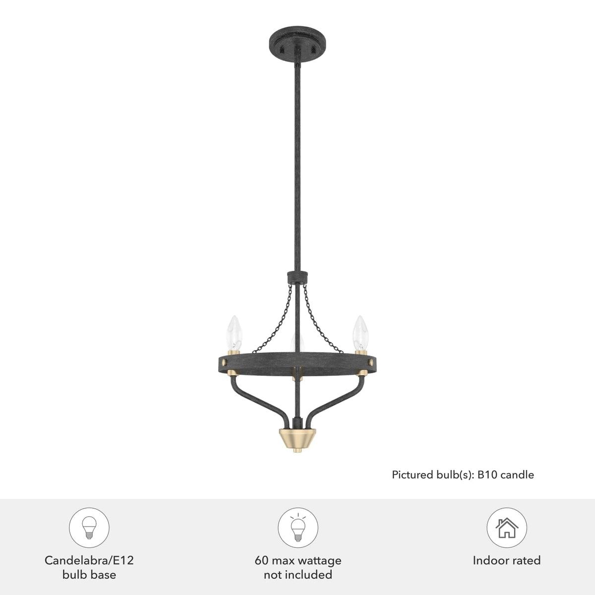 Merlin 3 Light Mini Chandelier