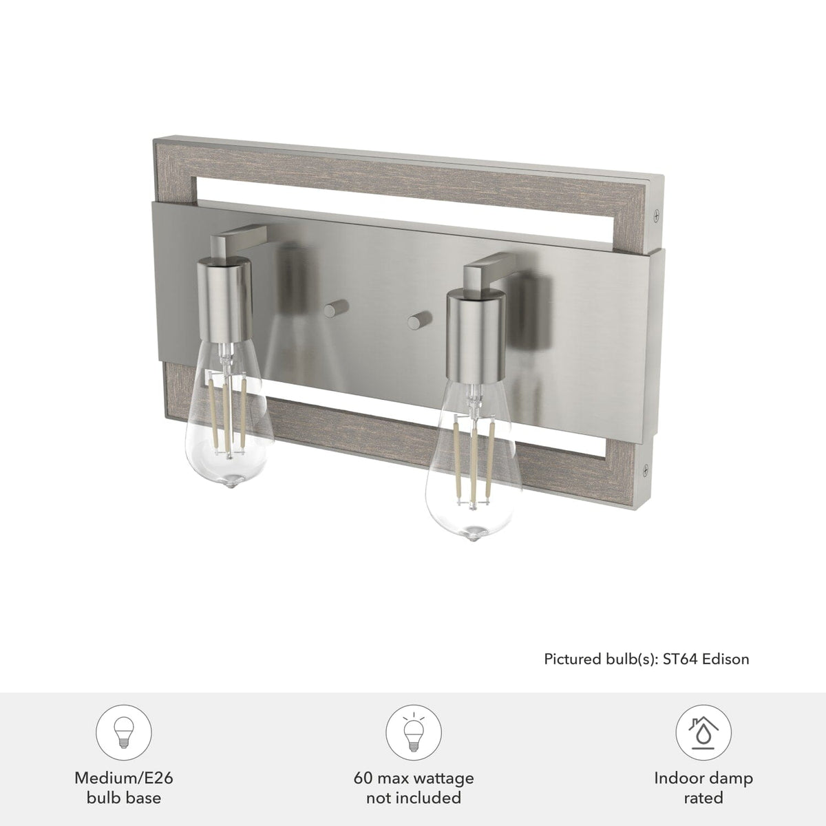Woodburn 2 Light Vanity