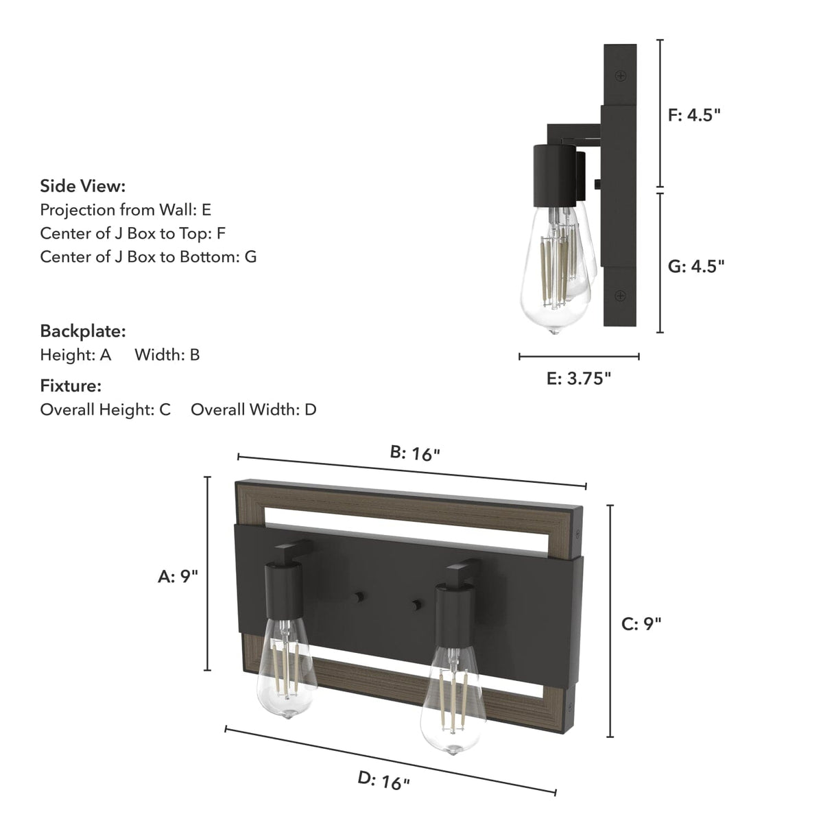 Woodburn 2 Light Vanity