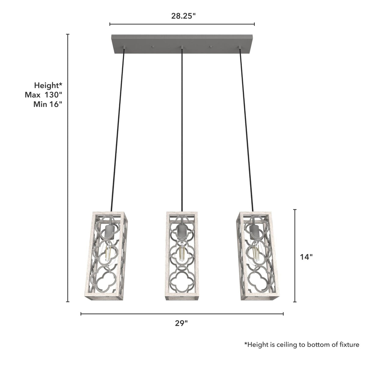 Gablecrest 3 Light Linear Cluster