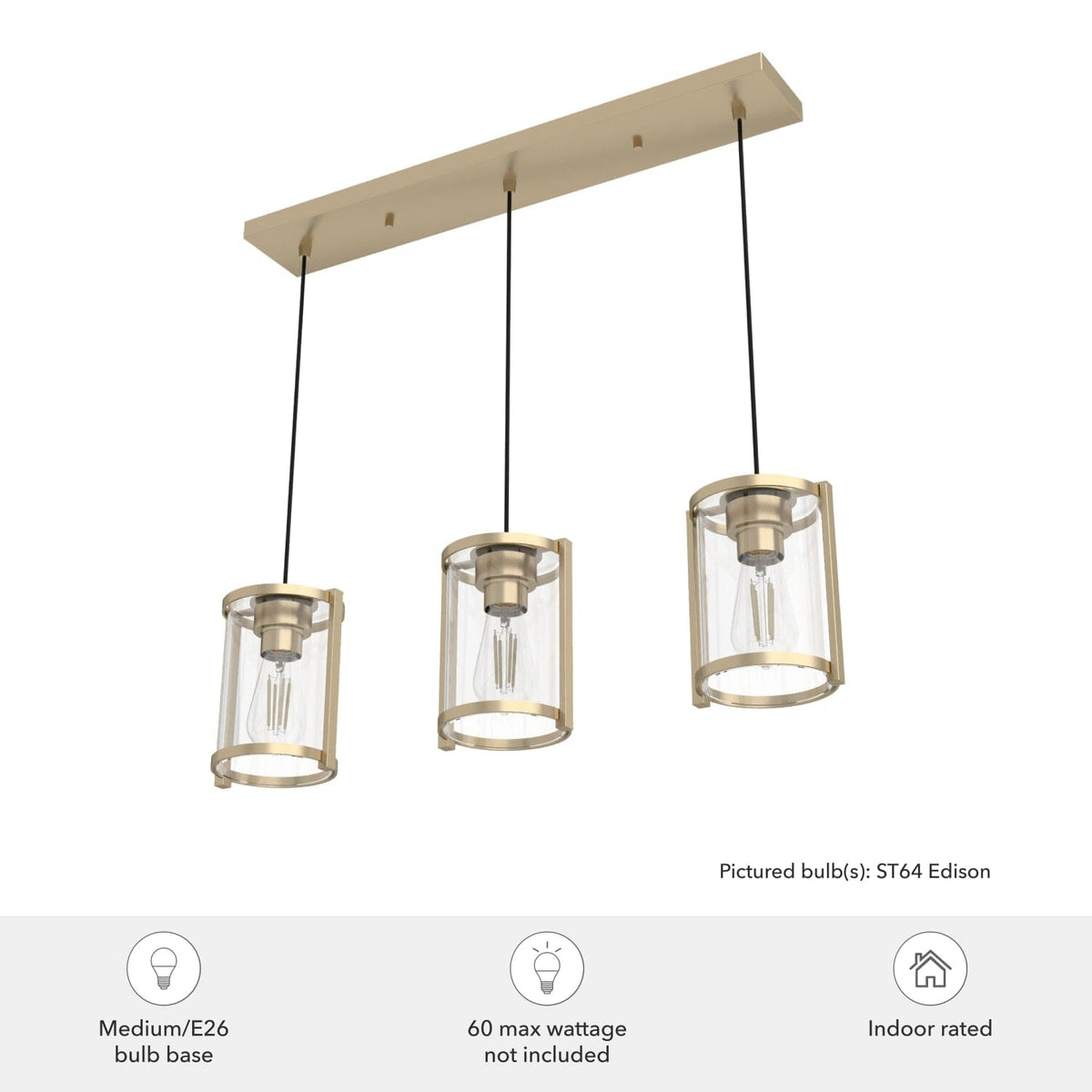 Astwood 3 Light Cluster Linear