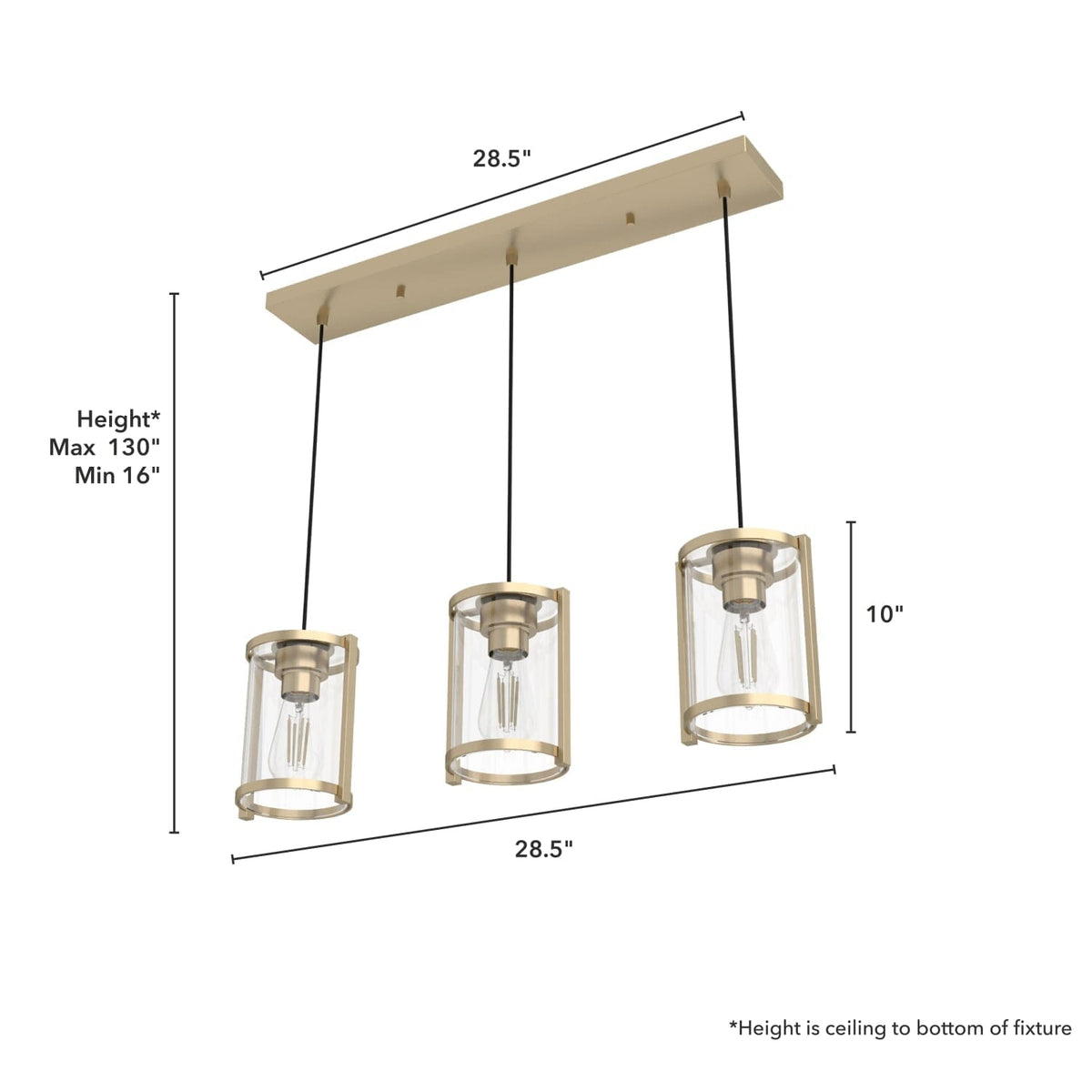 Astwood 3 Light Cluster Linear