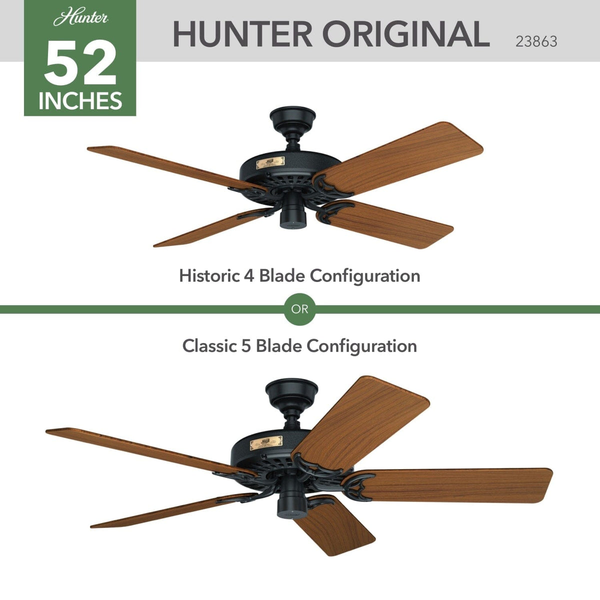 Outdoor Original Teak Blades 52 inch