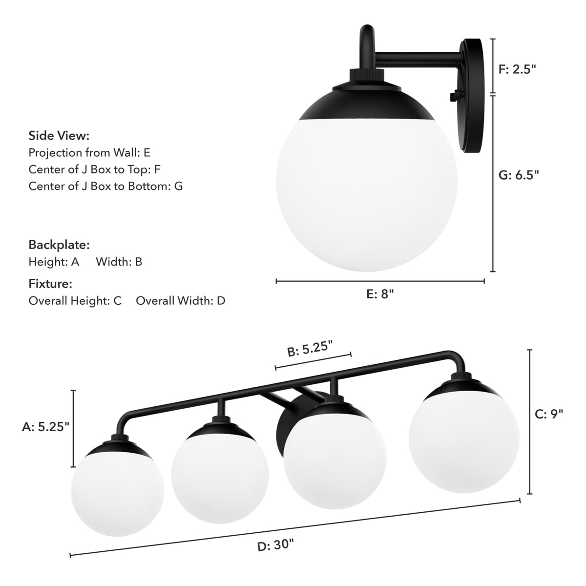 Hepburn 4 Light Vanity