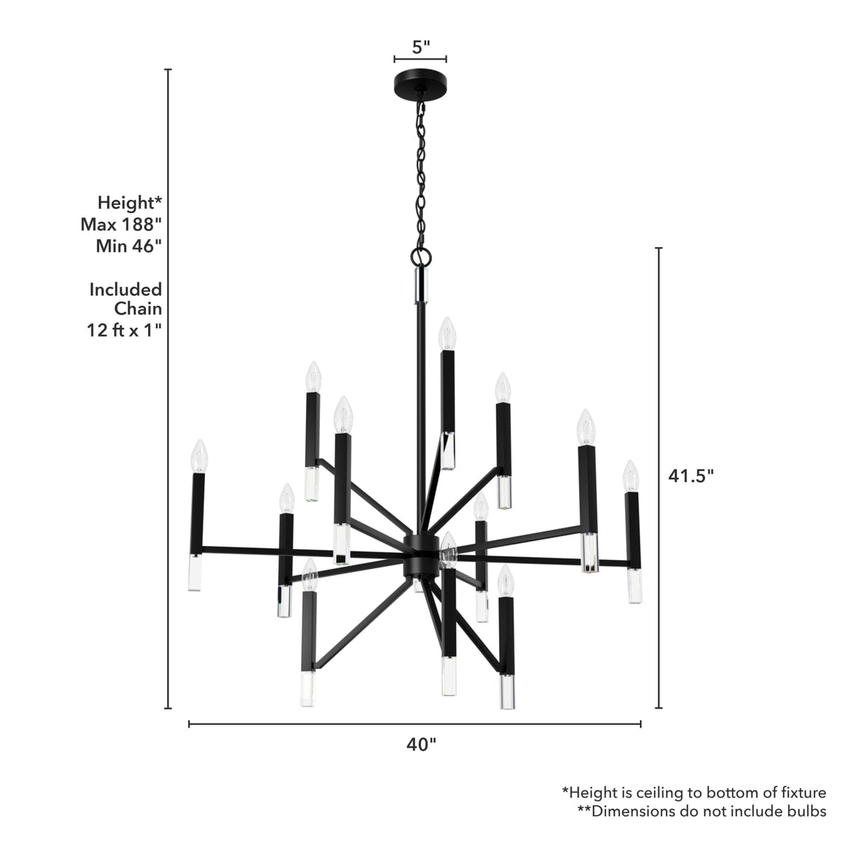 Sunjai 12 Light 3-Tier Chandelier