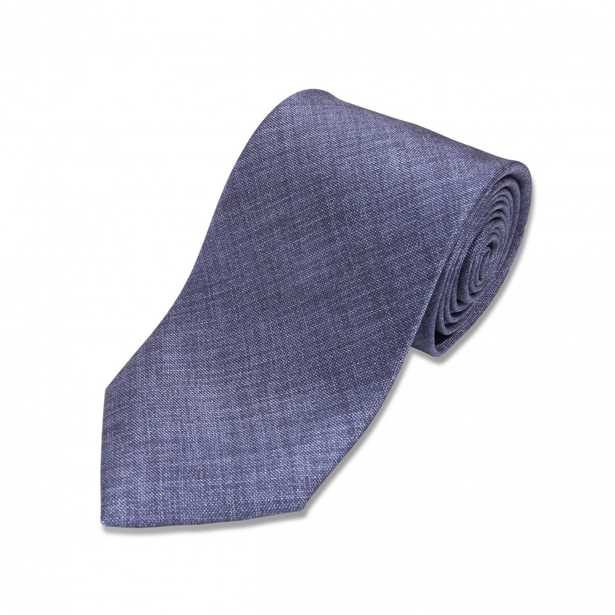 Blue Solid Silk Necktie - custom suits nyc bespoke tailor midtown, noho