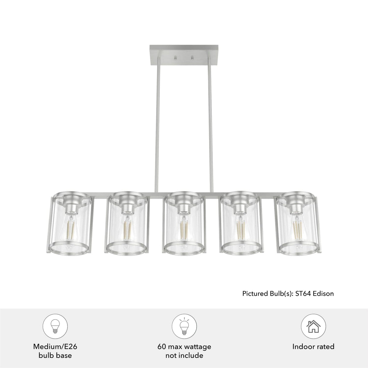 Astwood 5 Light Linear Chandelier