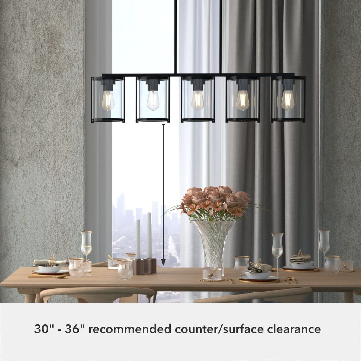 Astwood 5 Light Linear Chandelier