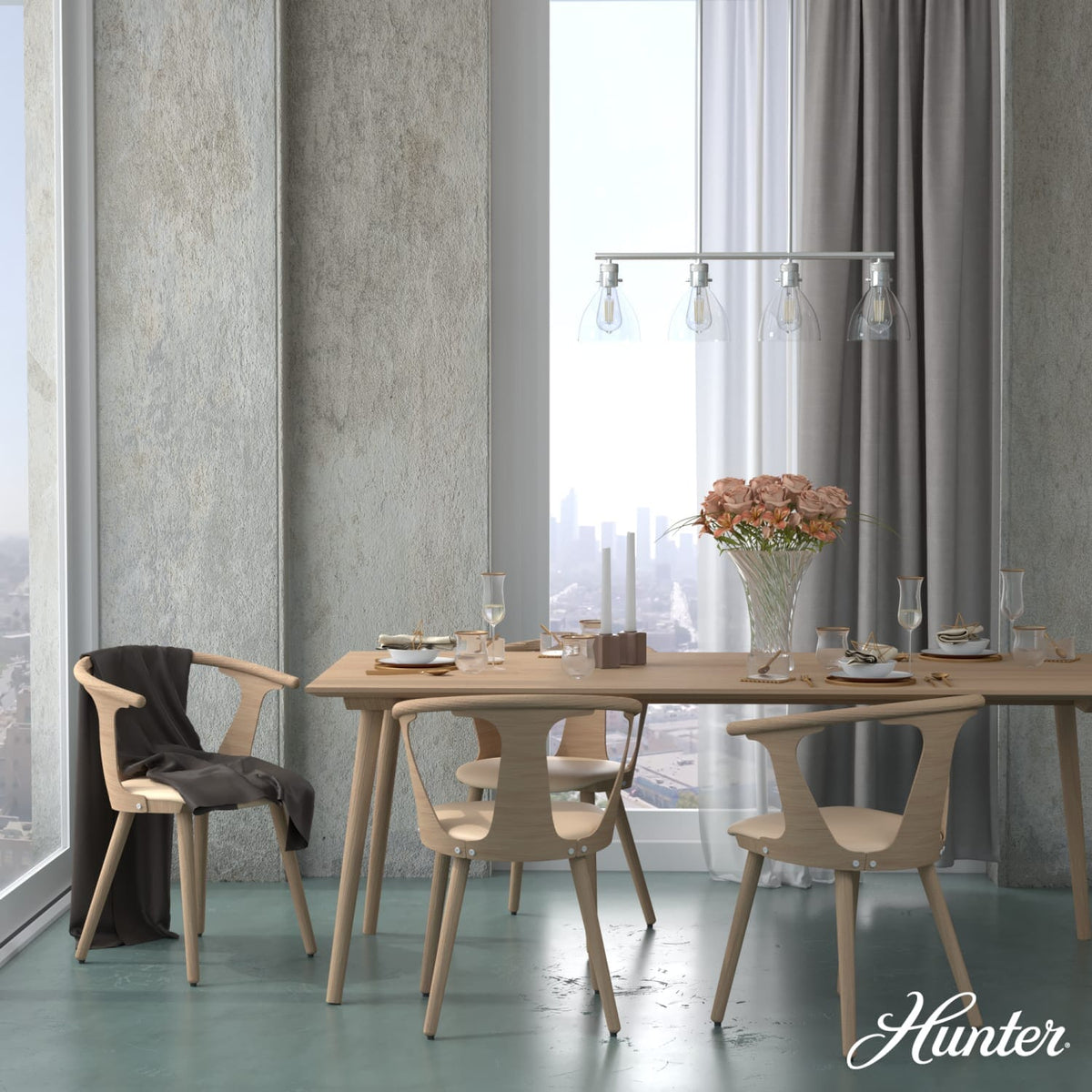 Van Nuys 4 Light Linear Chandelier
