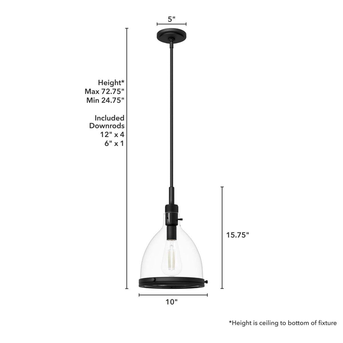 Van Nuys 1 Light Pendant 10 inch