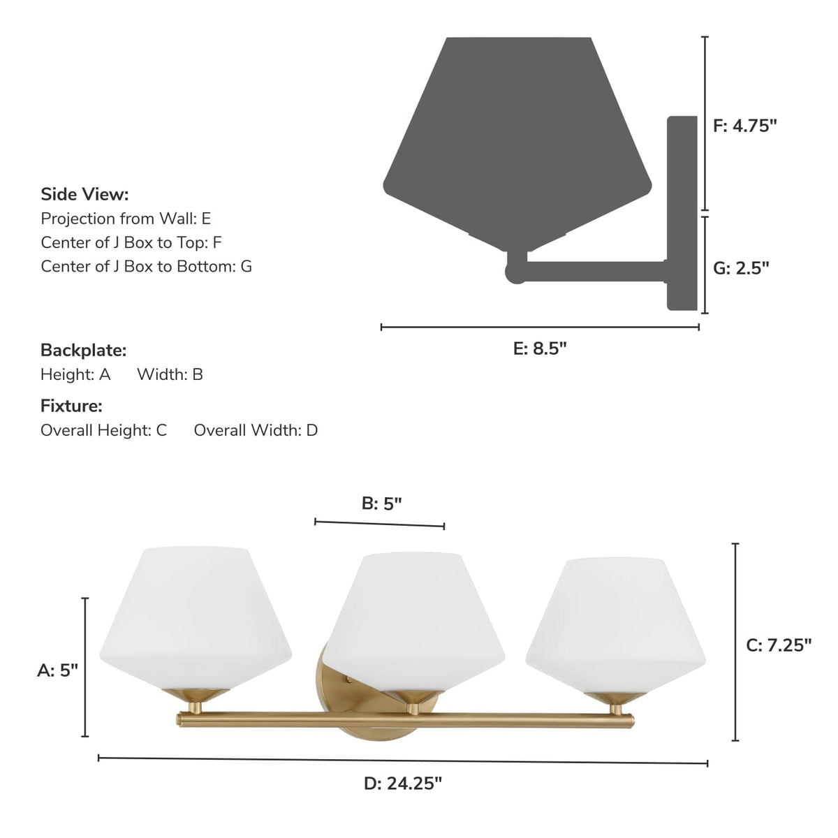Celestial Valley 3 Light Medium 24 Inch Vanity