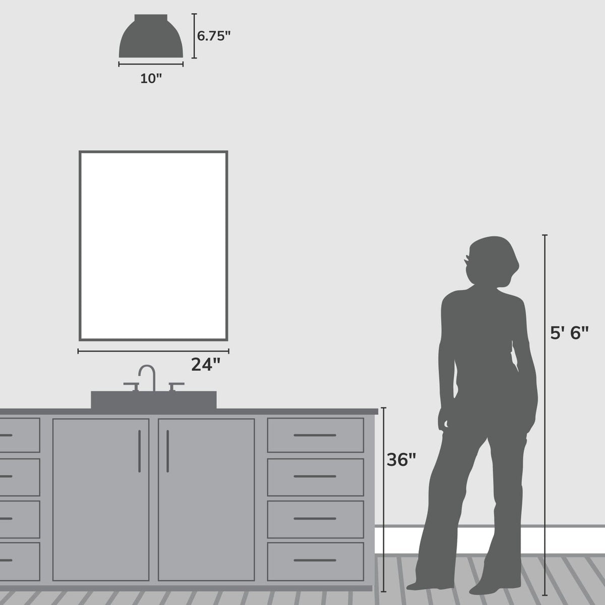 Erling 1 Light Medium 10 Inch Flush
