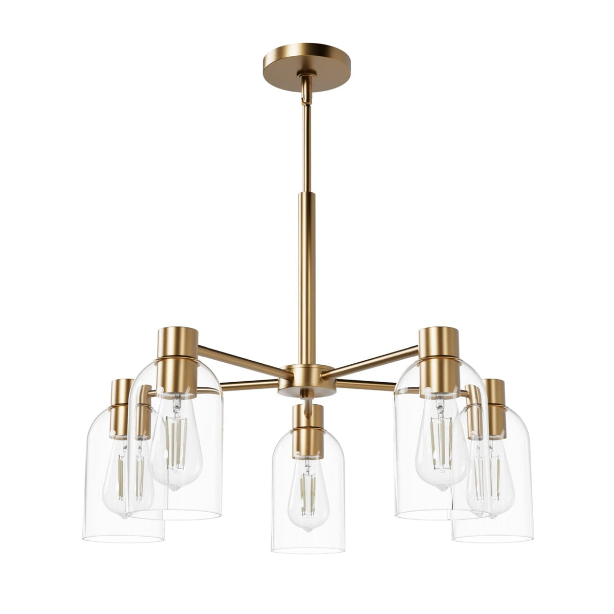 5 Light Medium 26 Inch Chandelier