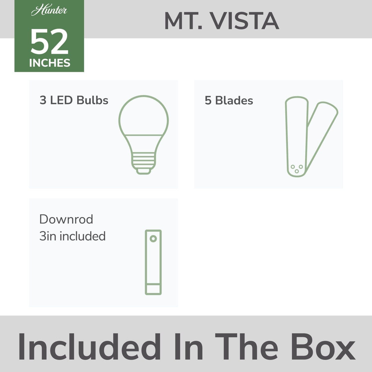 Mt. Vista with LED Light 52 inch