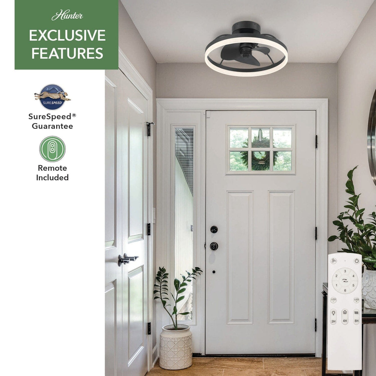 Avel Indoor SureSpeed Low Profile Fandelier 20 inch with Light and Remote