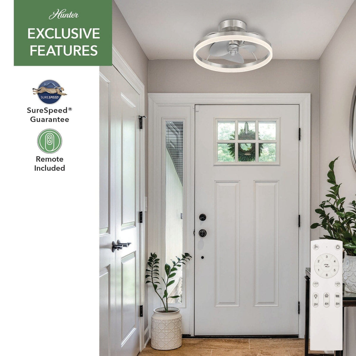 Avel Indoor SureSpeed Low Profile Fandelier 20 inch with Light and Remote