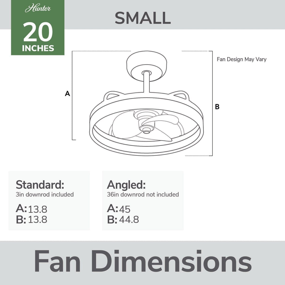 Avel Indoor SureSpeed Fandelier 20 inch with Light and Remote