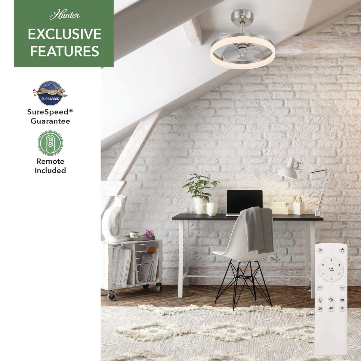 Avel Indoor SureSpeed Fandelier 20 inch with Light and Remote