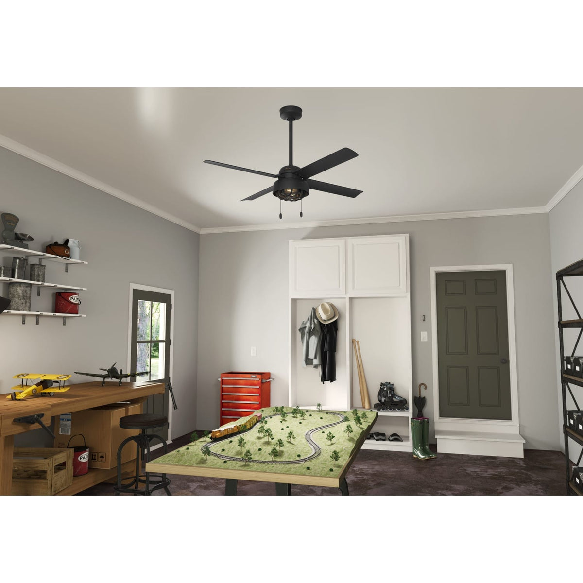 Spring Mill Outdoor with LED Light 52 inch