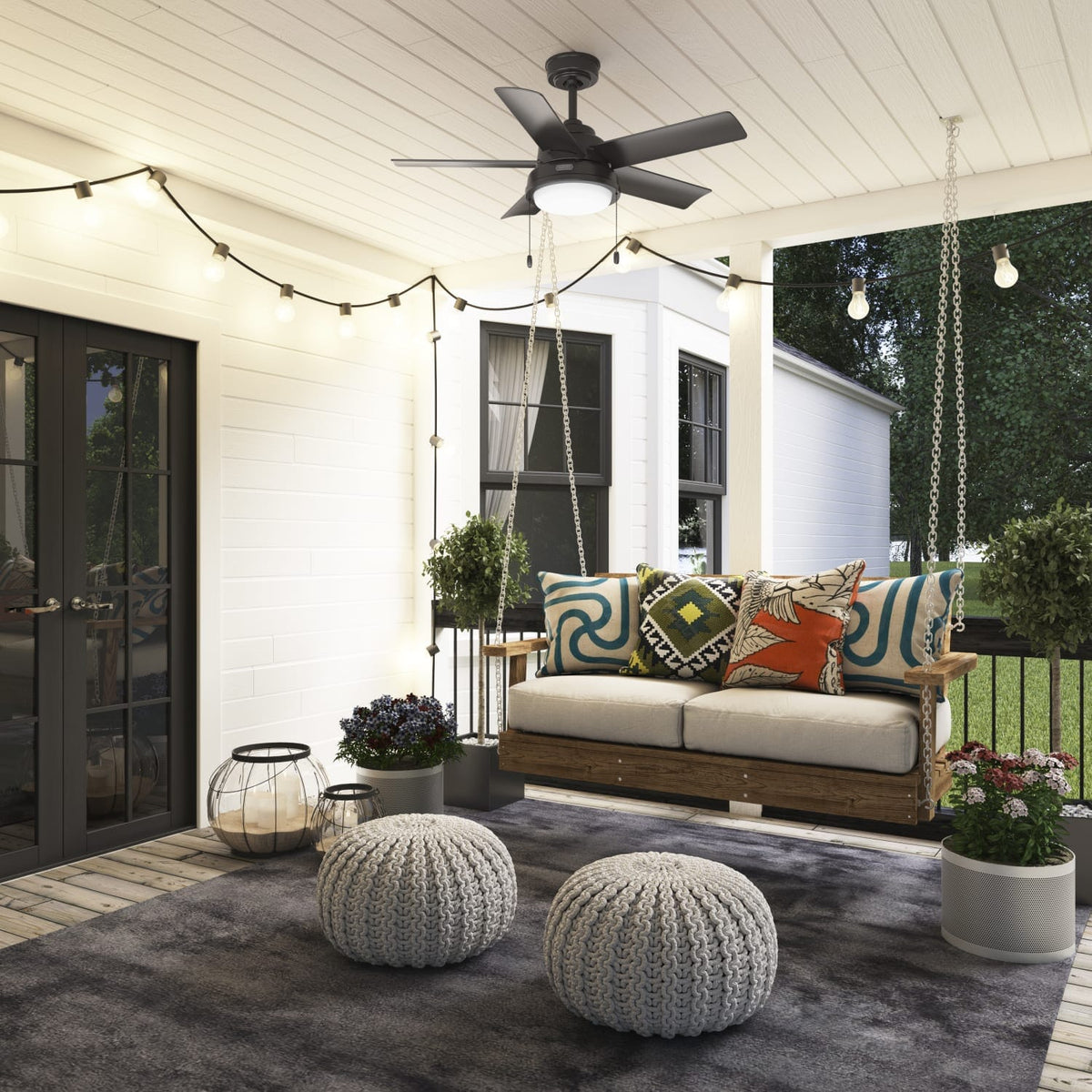 Seawall Outdoor with LED Light 44 inch