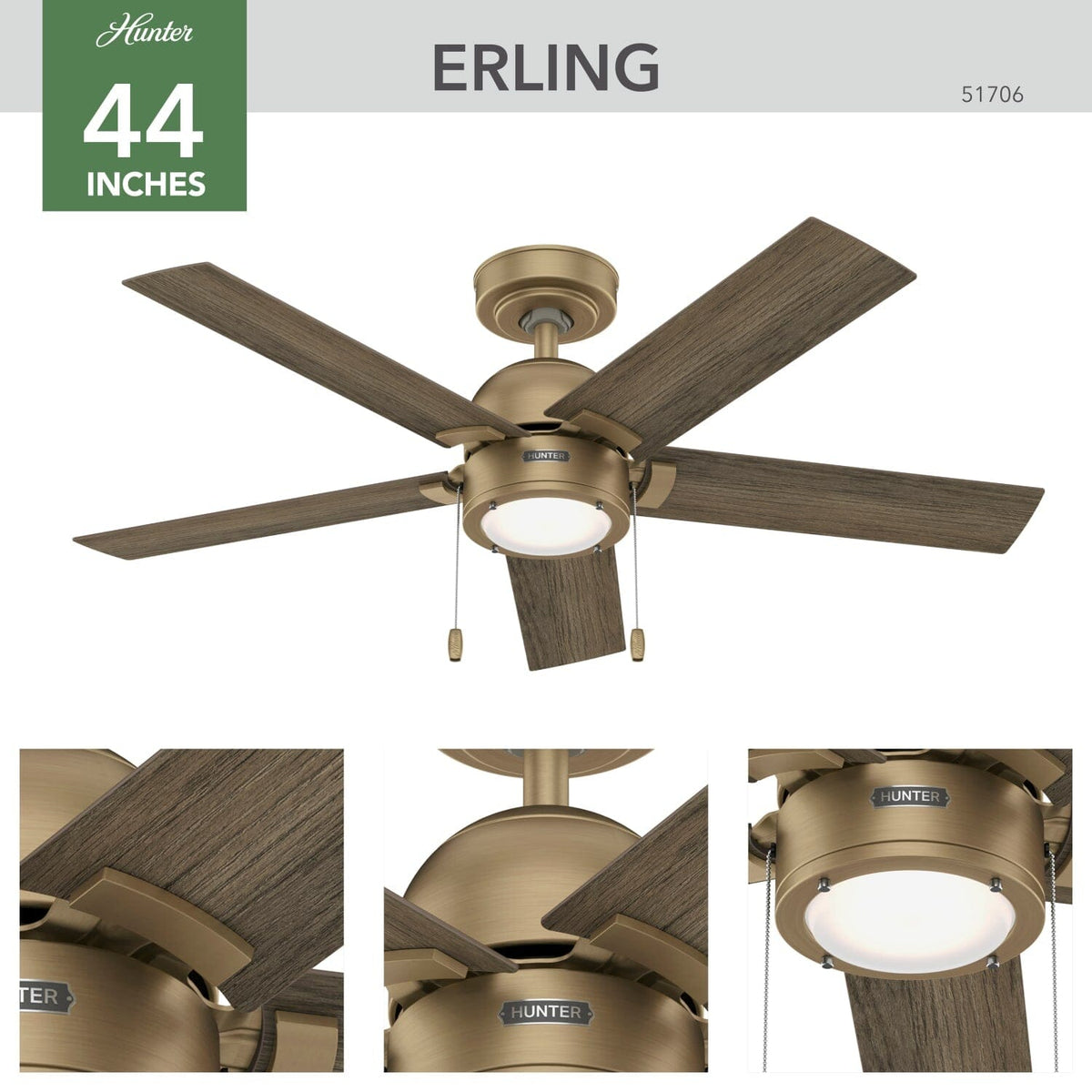 Erling with LED Light 44 inch