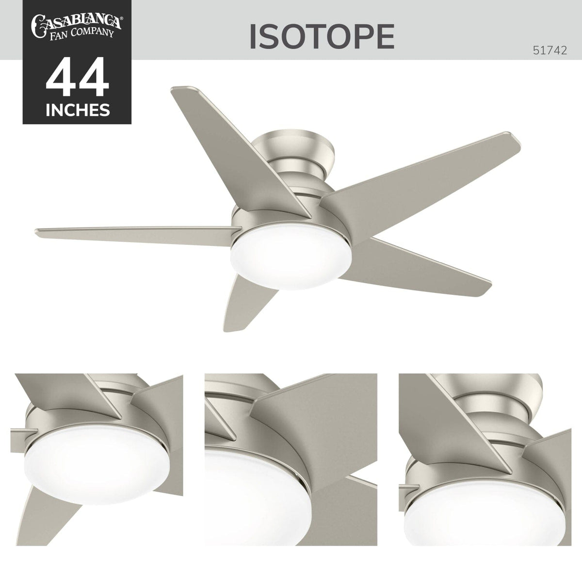 Isotope Low Profile with LED Light 44 inch