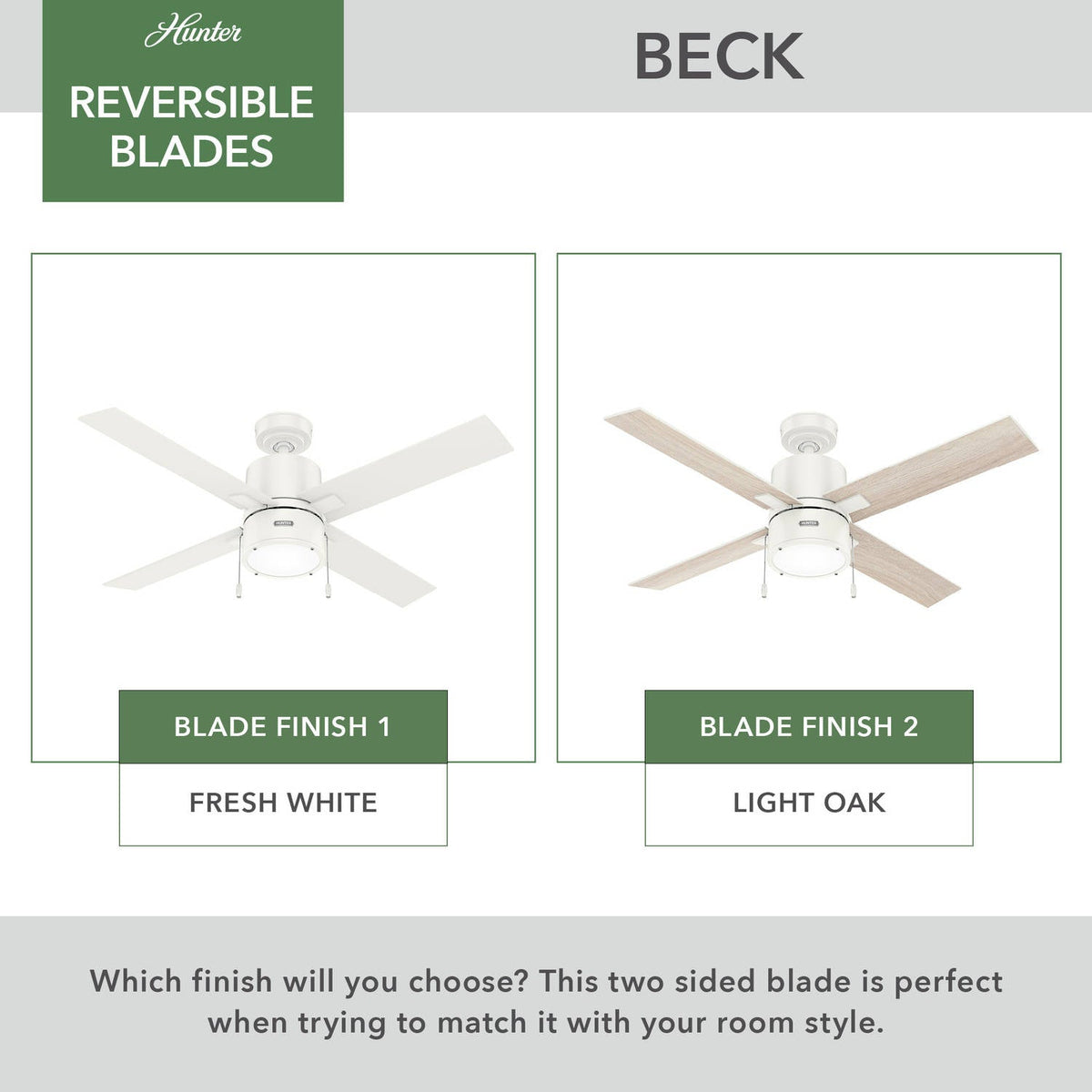 Beck with LED Light 52 inch