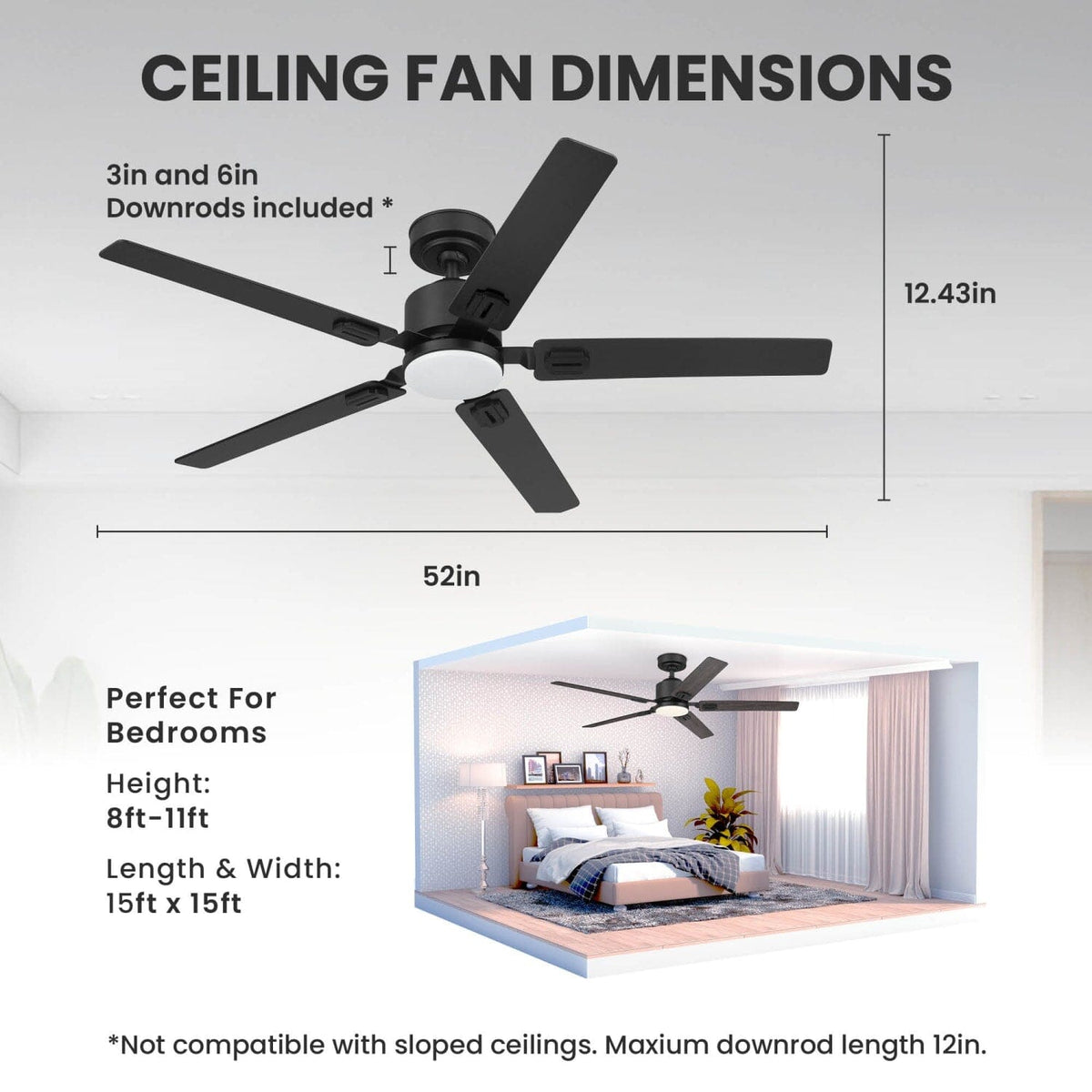 Eleve Comfort 5 Blade Indoor 52 inch M5