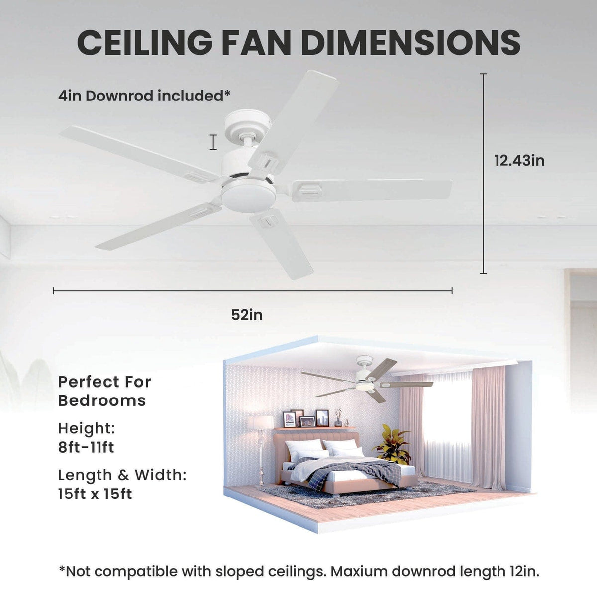 Eleve Comfort 5 Blade Indoor 52 inch M5
