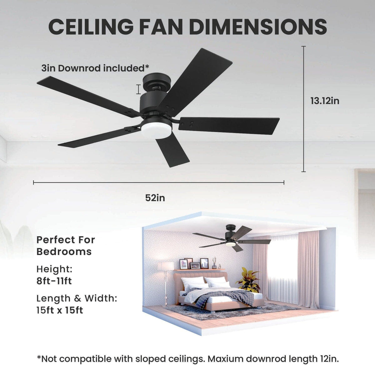 Eleve Comfort 5 Blade Indoor 52 inch M4