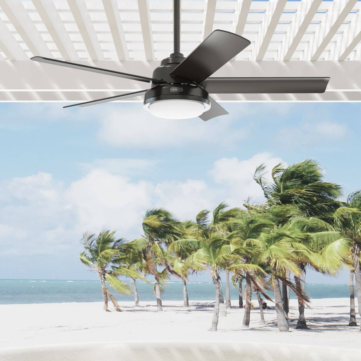 Seawall Outdoor WeatherMax with LED Light 52 inch with Wall Control