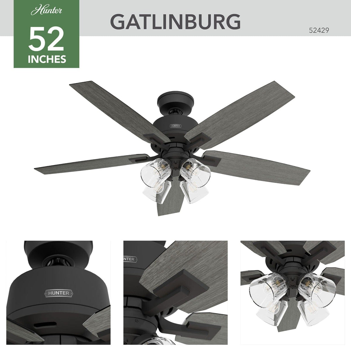 Gatlinburg with 4 Lights 52inch